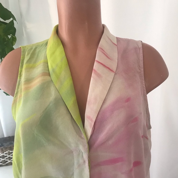 Jeunesse Silk tie dye sleeve less blouse - Picture 2 of 7